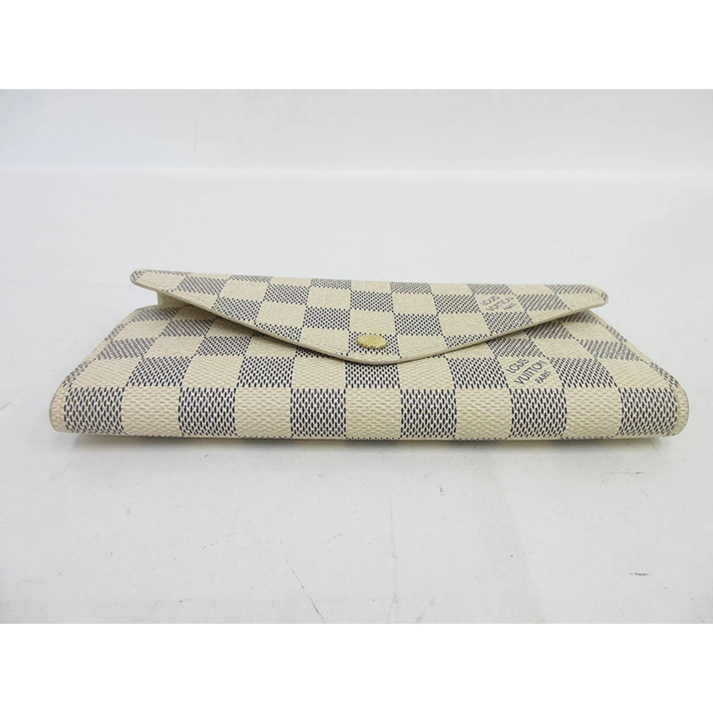 LOUIS VUITTON Damier Azur White Portefeuille Josephine Long Wallet - Picture 3 of 9